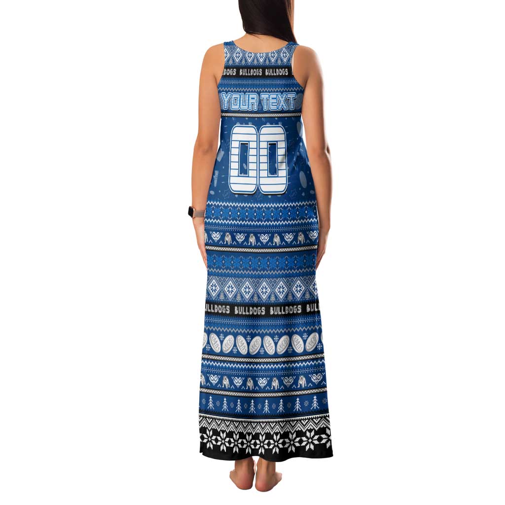 Personalized Bulldogs Rugby Xmas Family Matching Tank Maxi Dress and Hawaiian Shirt Australia NRL Mascot