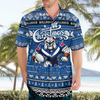 Personalized Bulldogs Rugby Xmas Hawaiian Shirt Australia NRL Mascot