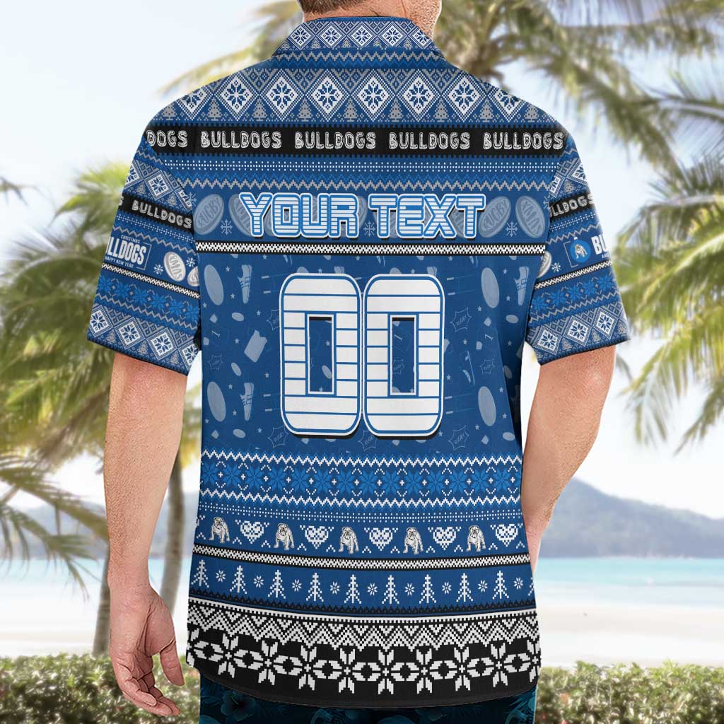 Personalized Bulldogs Rugby Xmas Hawaiian Shirt Australia NRL Mascot