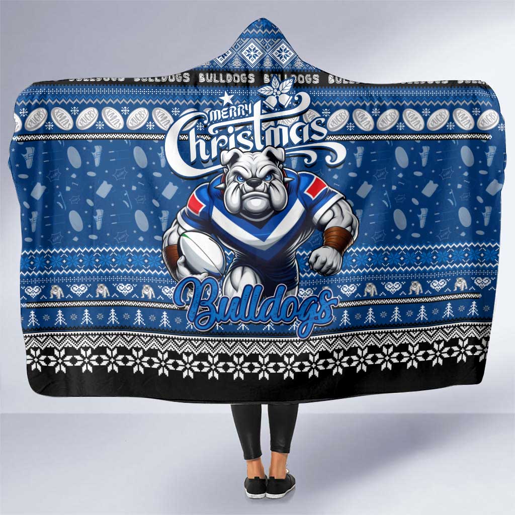 Bulldogs Rugby Xmas Hooded Blanket Australia NRL Mascot