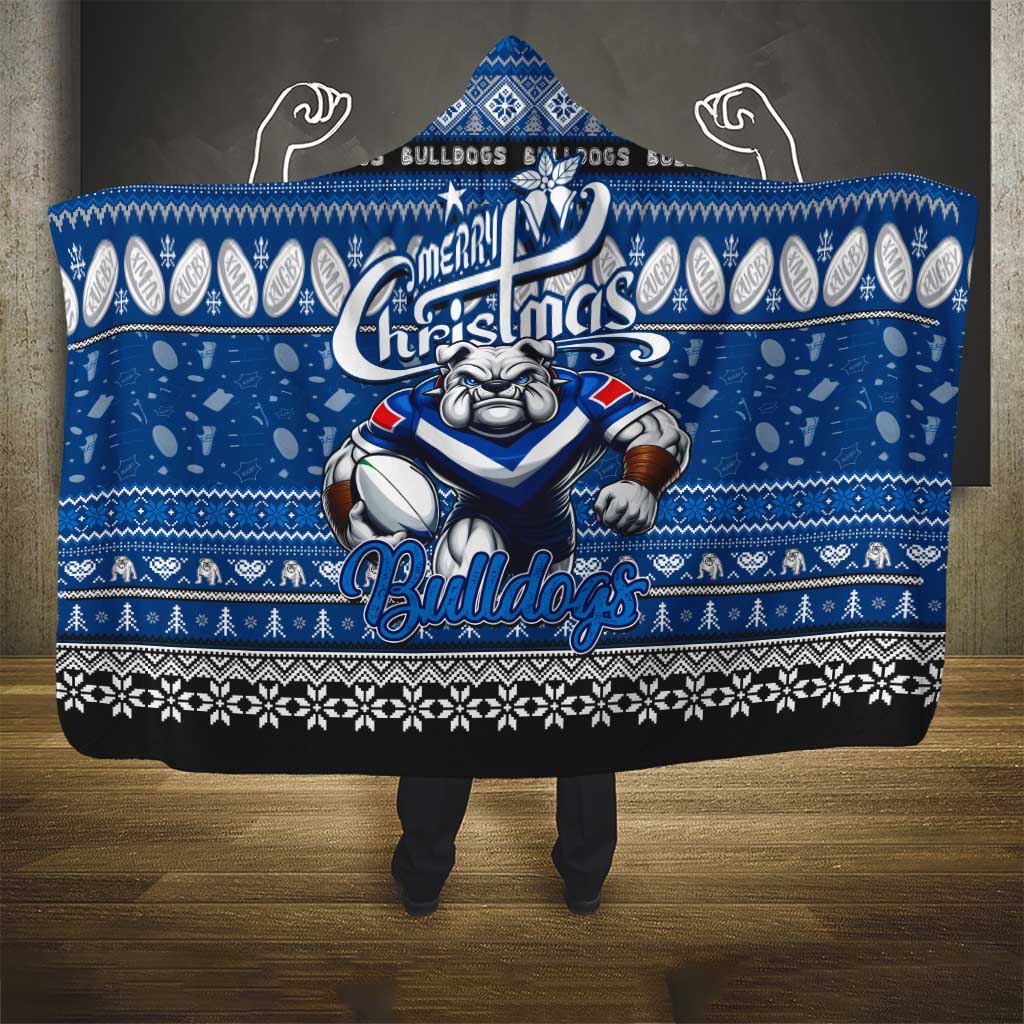 Bulldogs Rugby Xmas Hooded Blanket Australia NRL Mascot