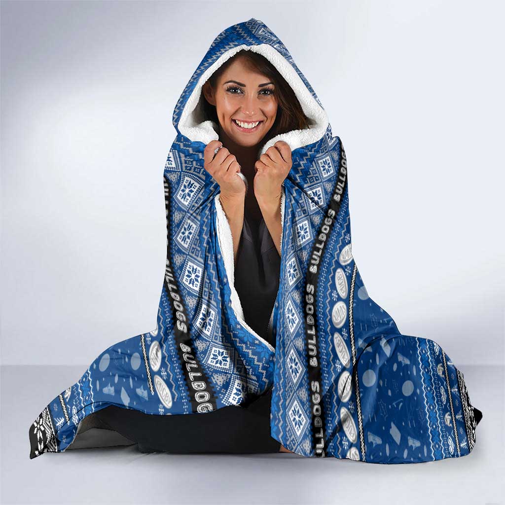 Bulldogs Rugby Xmas Hooded Blanket Australia NRL Mascot