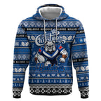 Personalized Bulldogs Rugby Xmas Hoodie Australia NRL Mascot