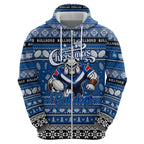 Personalized Bulldogs Rugby Xmas Hoodie Australia NRL Mascot