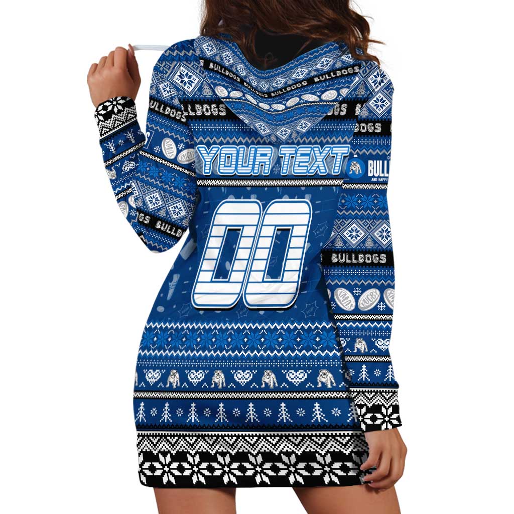 Personalized Bulldogs Rugby Xmas Hoodie Dress Australia NRL Mascot
