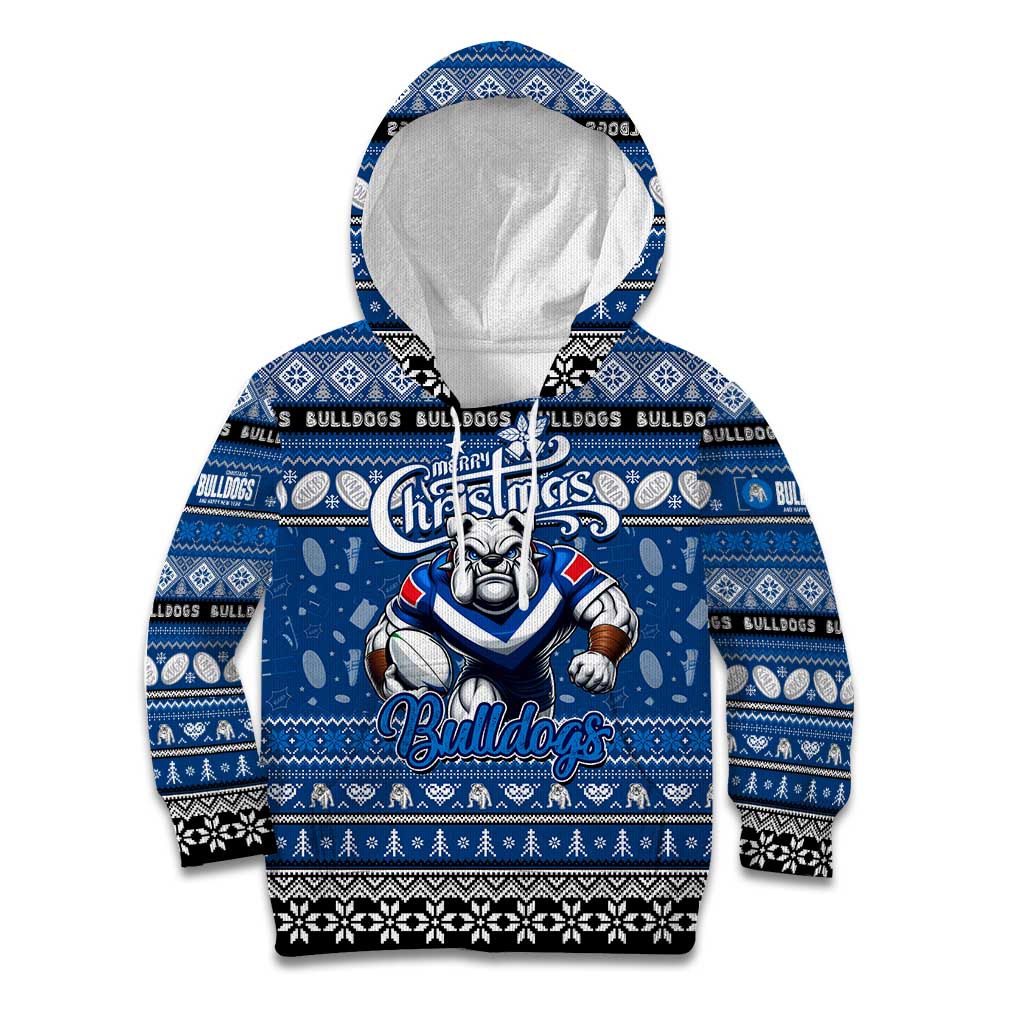 Personalized Bulldogs Rugby Xmas Kid Hoodie Australia NRL Mascot