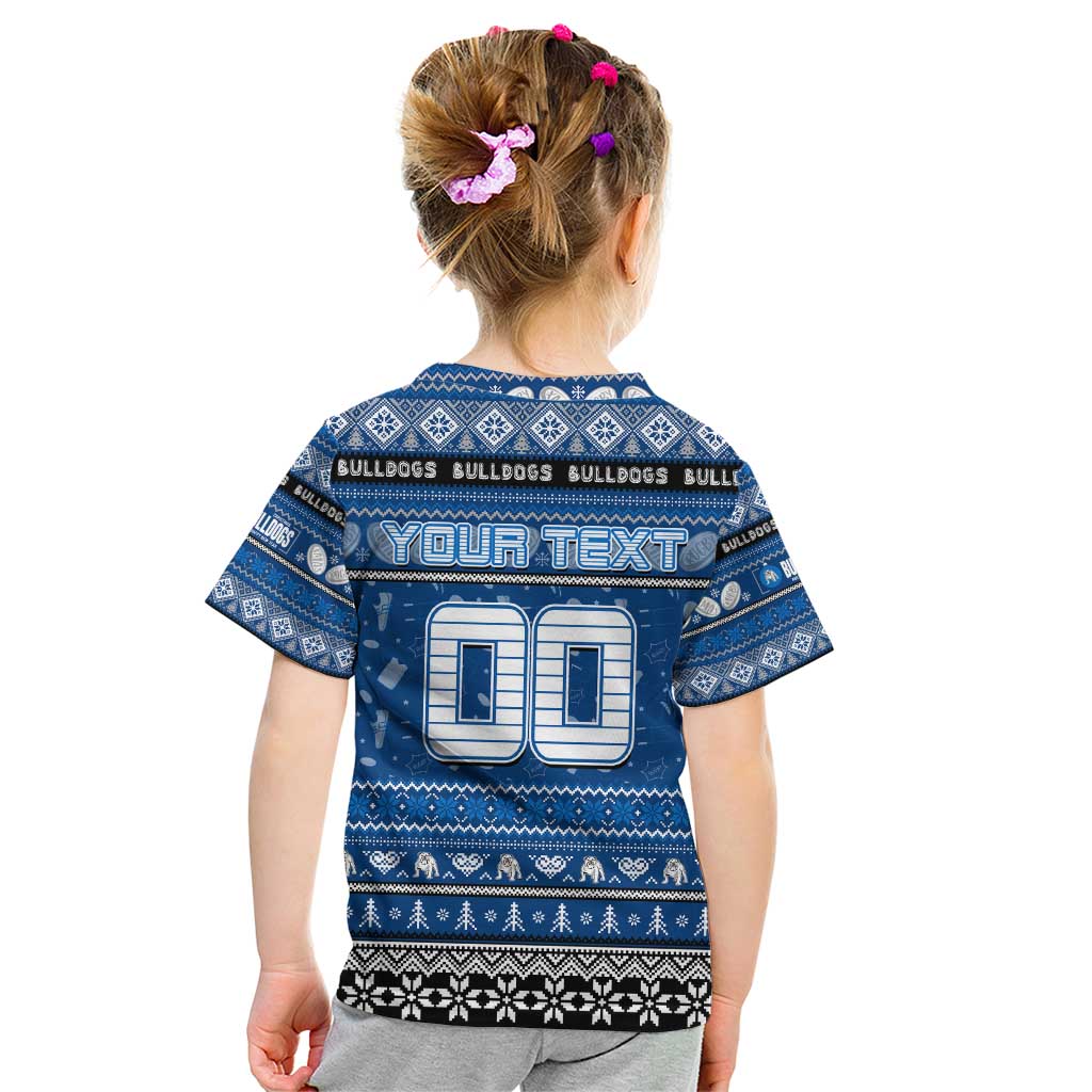 Personalized Bulldogs Rugby Xmas Kid T Shirt Australia NRL Mascot