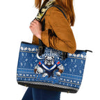 Bulldogs Rugby Xmas Leather Tote Bag Australia NRL Mascot