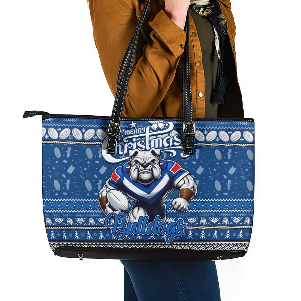 Bulldogs Rugby Xmas Leather Tote Bag Australia NRL Mascot