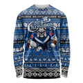 Personalized Bulldogs Rugby Xmas Long Sleeve Shirt Australia NRL Mascot