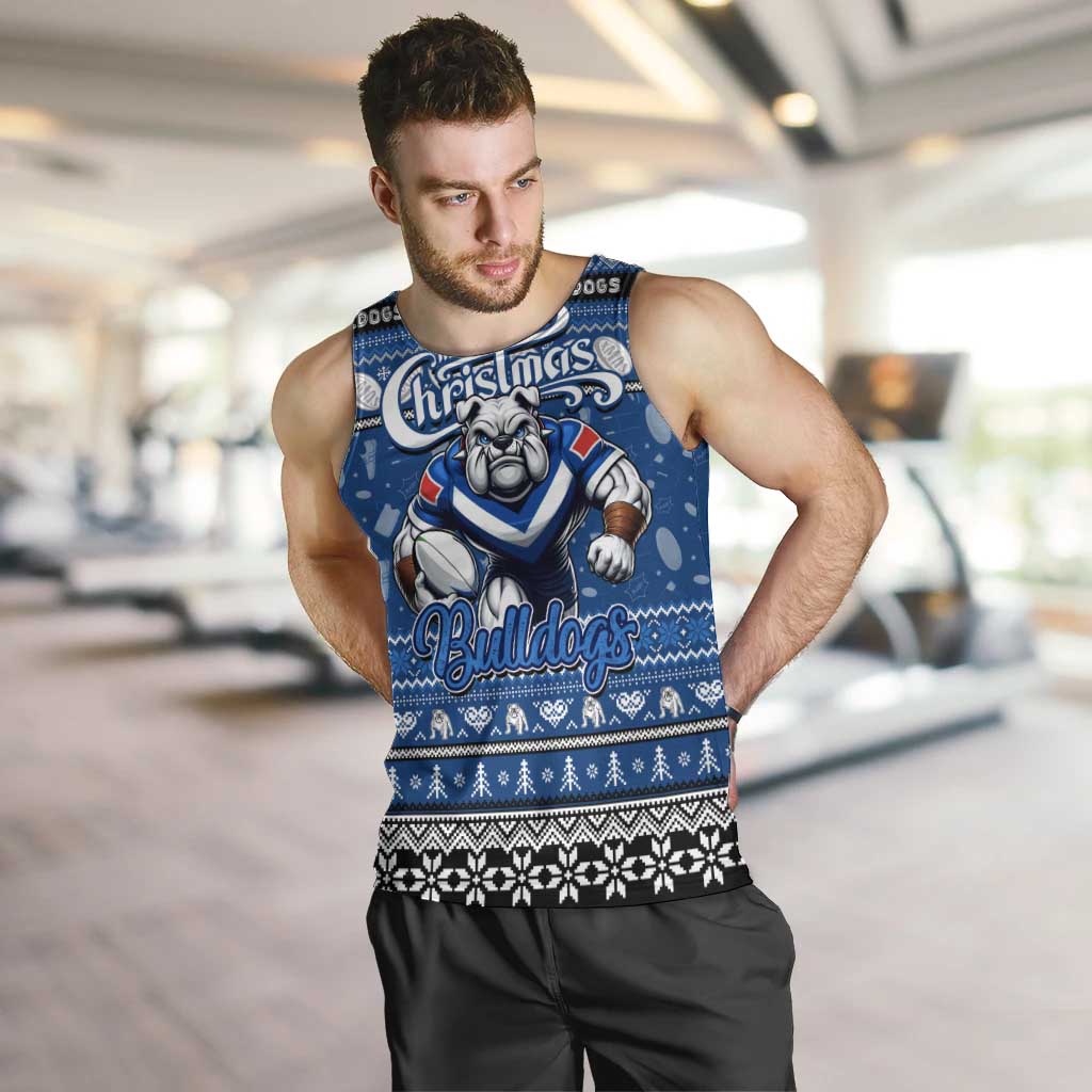 Personalized Bulldogs Rugby Xmas Men Tank Top Australia NRL Mascot