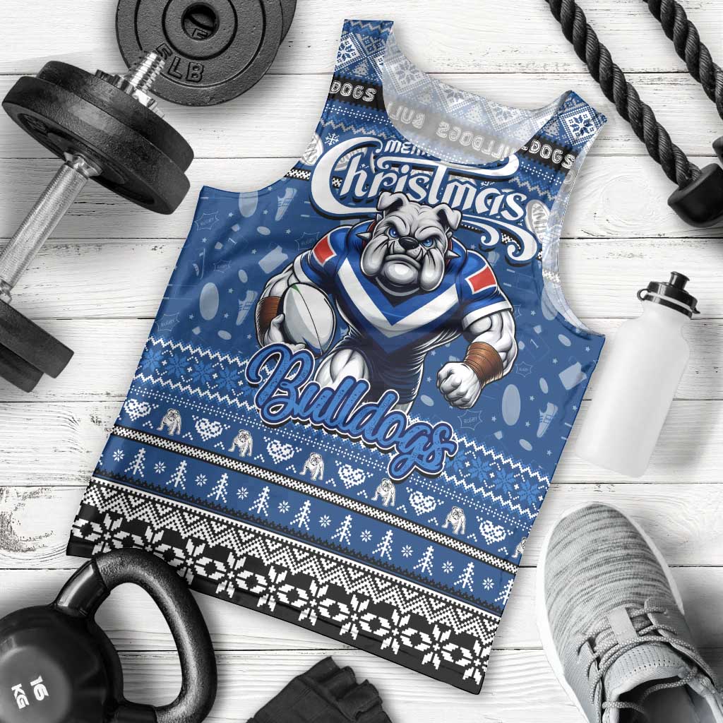 Personalized Bulldogs Rugby Xmas Men Tank Top Australia NRL Mascot