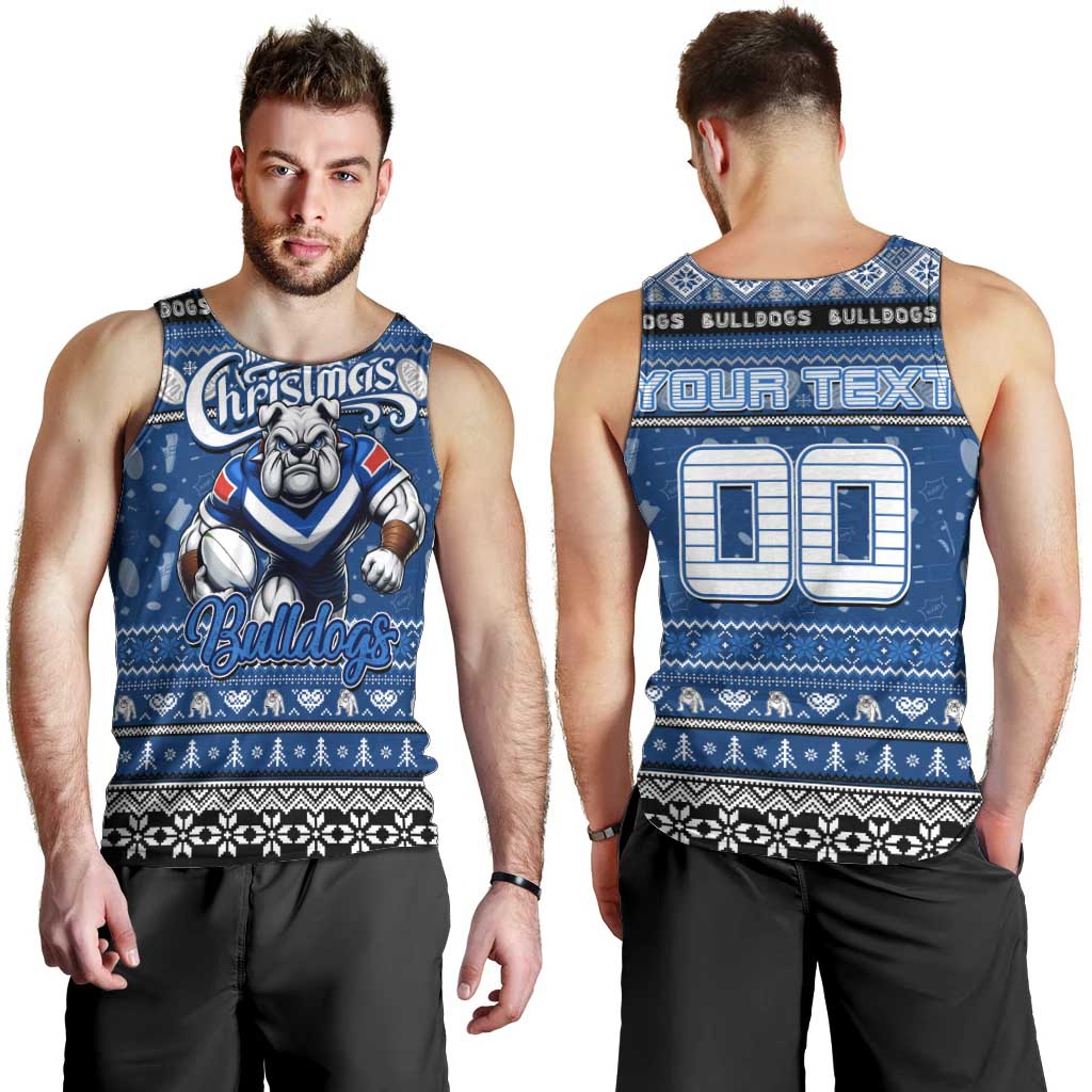 Personalized Bulldogs Rugby Xmas Men Tank Top Australia NRL Mascot