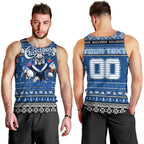 Personalized Bulldogs Rugby Xmas Men Tank Top Australia NRL Mascot