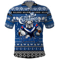 Personalized Bulldogs Rugby Xmas Polo Shirt Australia NRL Mascot