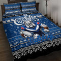 Bulldogs Rugby Xmas Quilt Bed Set Australia NRL Mascot