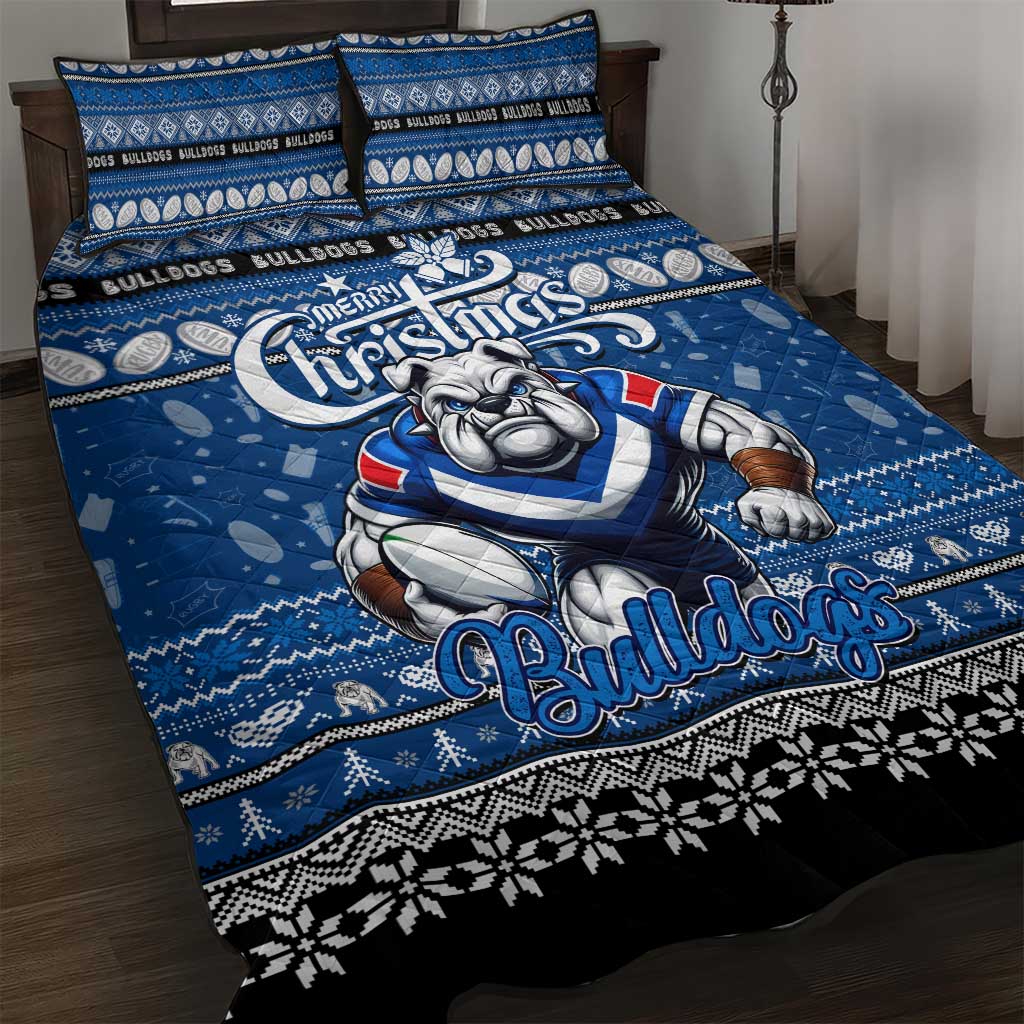 Bulldogs Rugby Xmas Quilt Bed Set Australia NRL Mascot