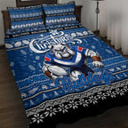 Bulldogs Rugby Xmas Quilt Bed Set Australia NRL Mascot