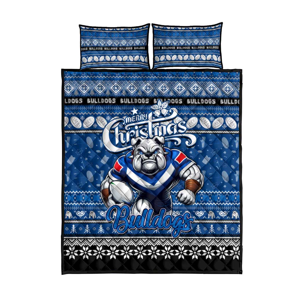 Bulldogs Rugby Xmas Quilt Bed Set Australia NRL Mascot
