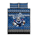 Bulldogs Rugby Xmas Quilt Bed Set Australia NRL Mascot