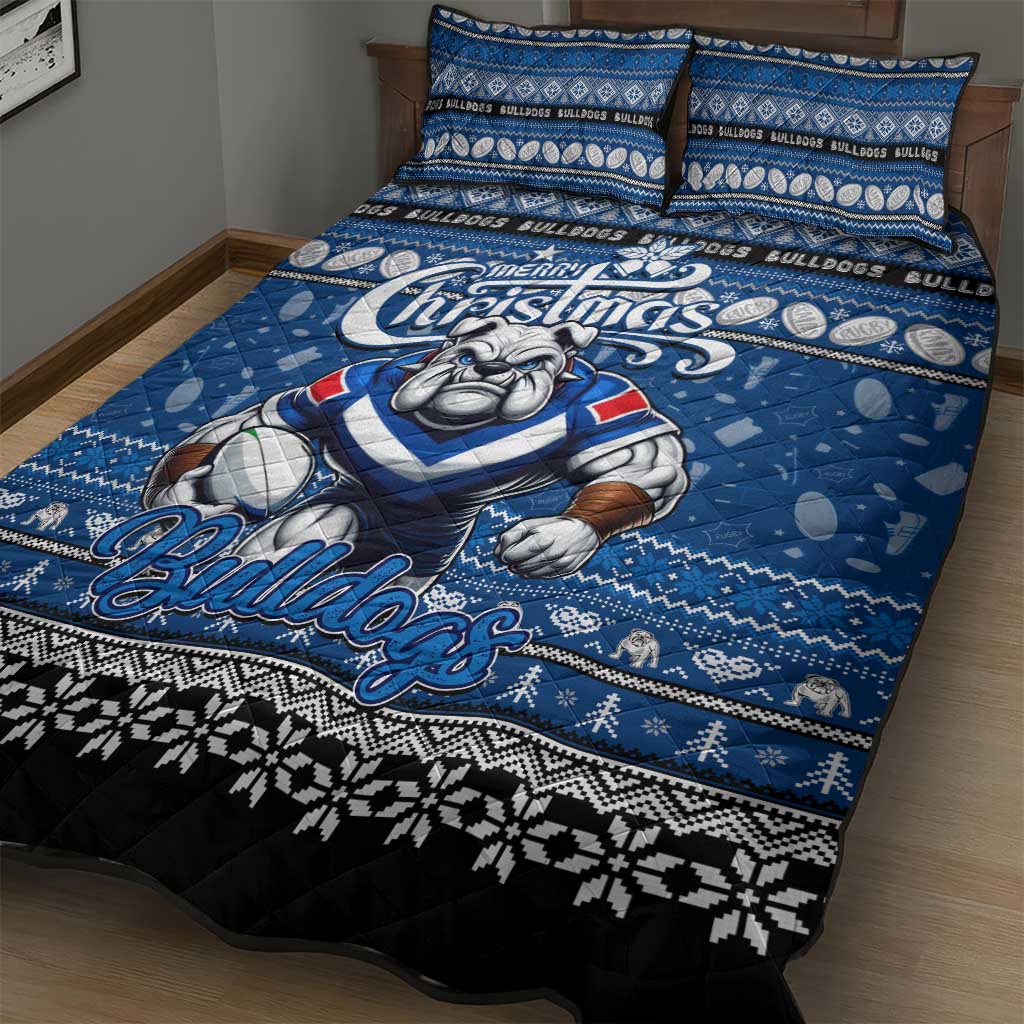 Bulldogs Rugby Xmas Quilt Bed Set Australia NRL Mascot