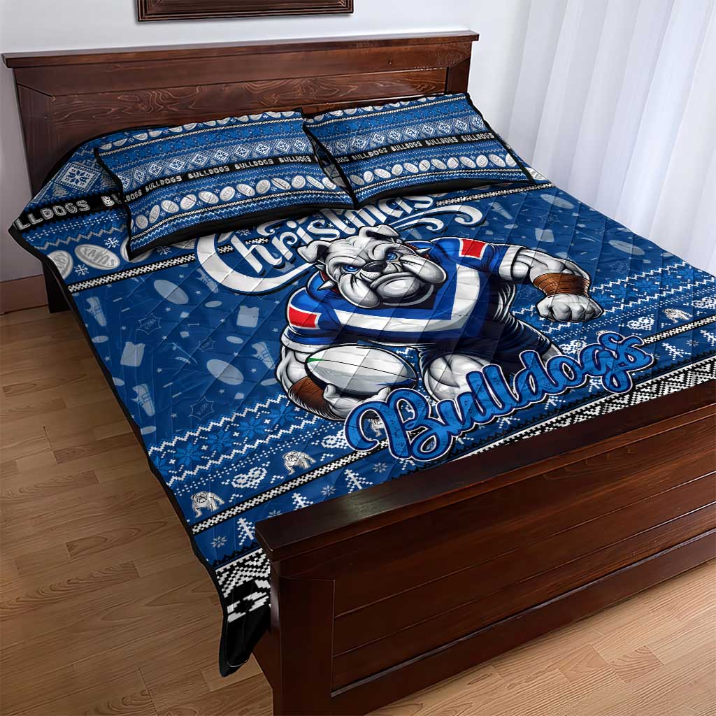 Bulldogs Rugby Xmas Quilt Bed Set Australia NRL Mascot