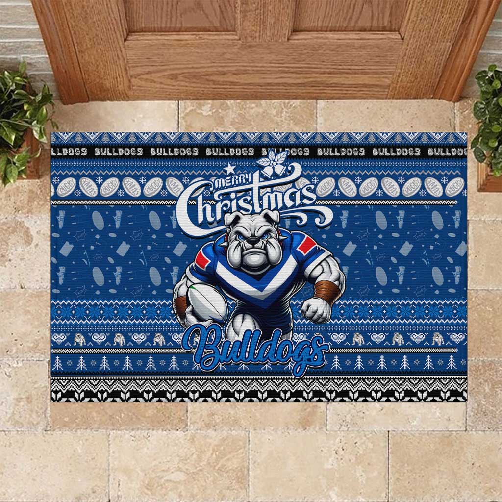 Bulldogs Rugby Xmas Rubber Doormat Australia NRL Mascot