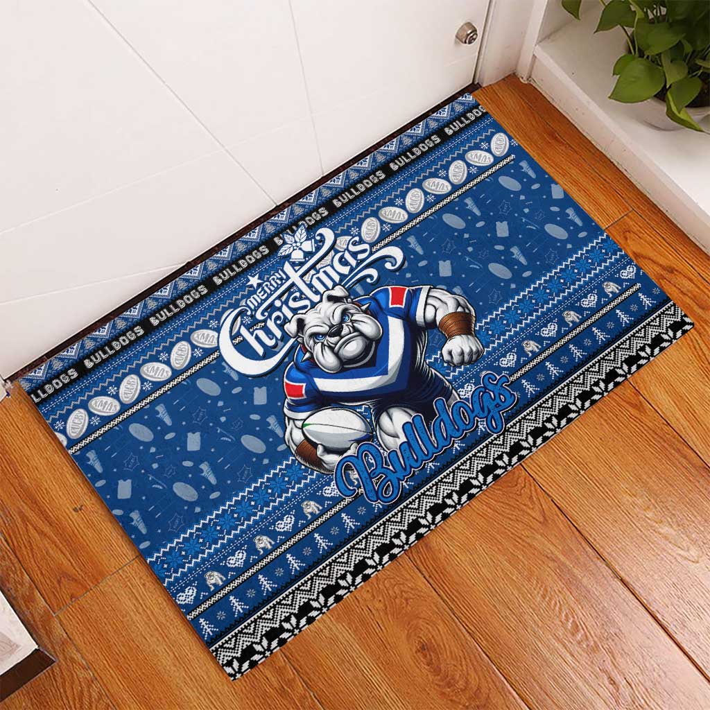 Bulldogs Rugby Xmas Rubber Doormat Australia NRL Mascot