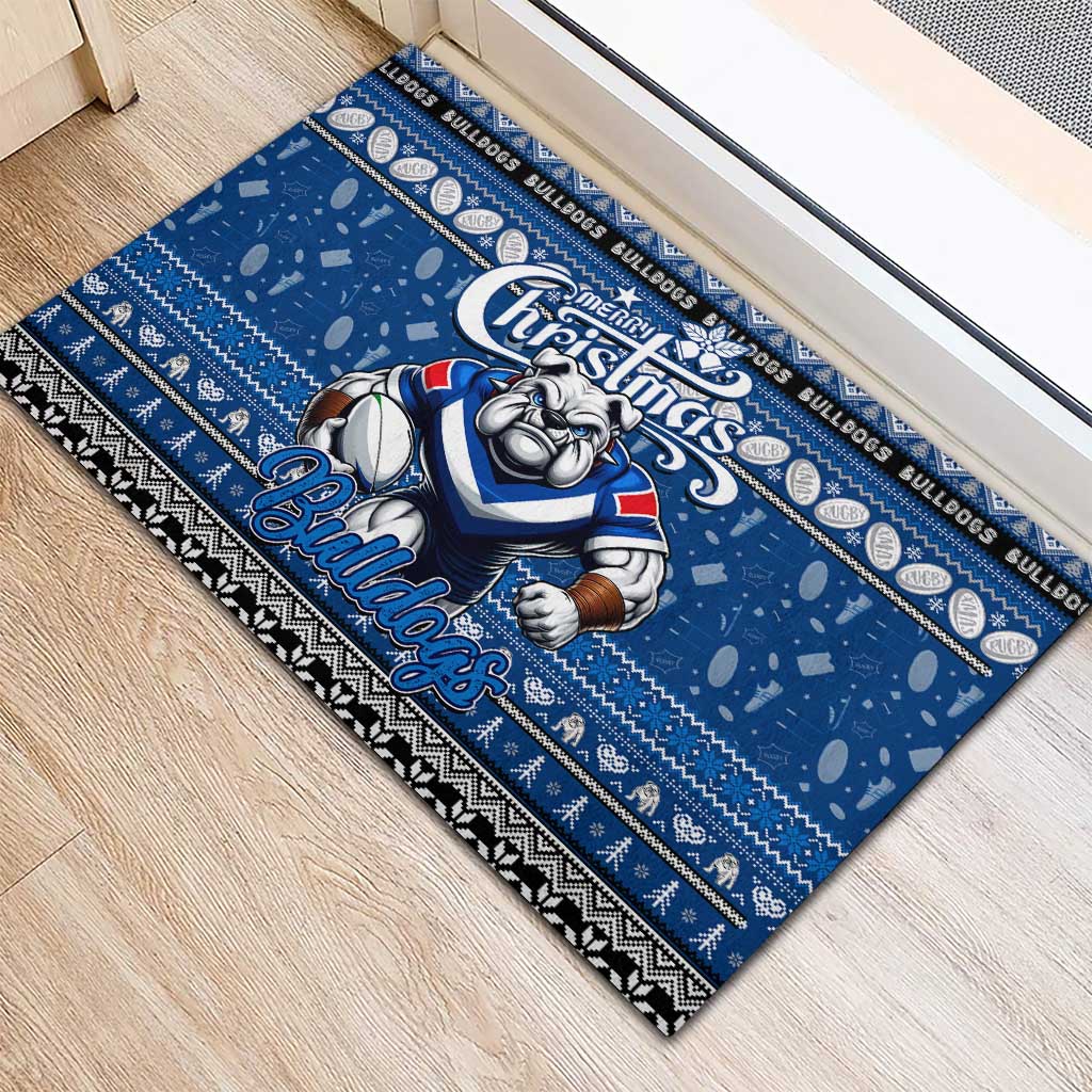 Bulldogs Rugby Xmas Rubber Doormat Australia NRL Mascot