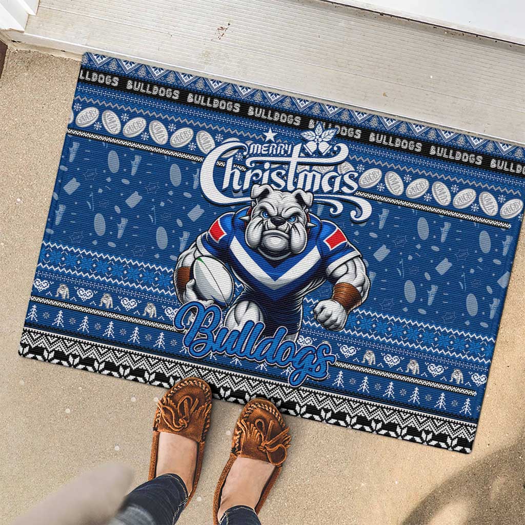 Bulldogs Rugby Xmas Rubber Doormat Australia NRL Mascot