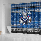 Bulldogs Rugby Xmas Shower Curtain Australia NRL Mascot