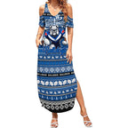 Personalized Bulldogs Rugby Xmas Summer Maxi Dress Australia NRL Mascot