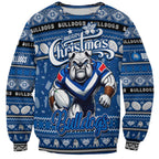 Personalized Bulldogs Rugby Xmas Sweatshirt Australia NRL Mascot
