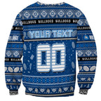 Personalized Bulldogs Rugby Xmas Sweatshirt Australia NRL Mascot