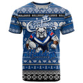 Personalized Bulldogs Rugby Xmas T Shirt Australia NRL Mascot