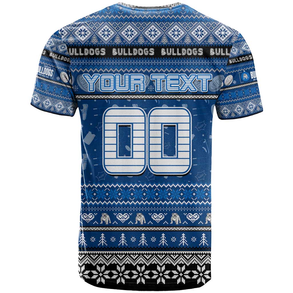 Personalized Bulldogs Rugby Xmas T Shirt Australia NRL Mascot