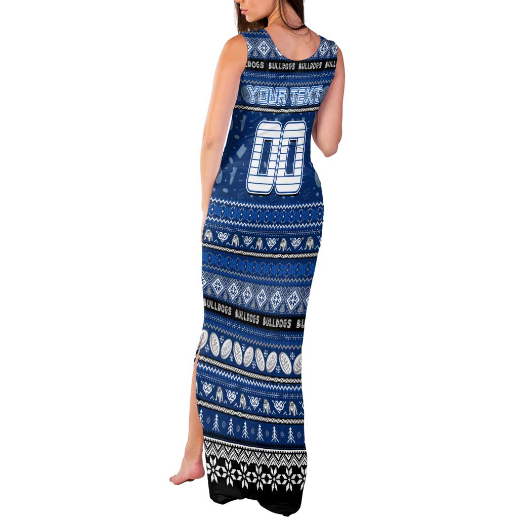 Personalized Bulldogs Rugby Xmas Tank Maxi Dress Australia NRL Mascot