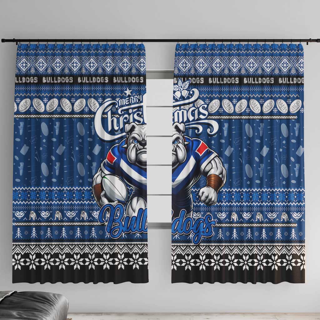 Bulldogs Rugby Xmas Window Curtain Australia NRL Mascot