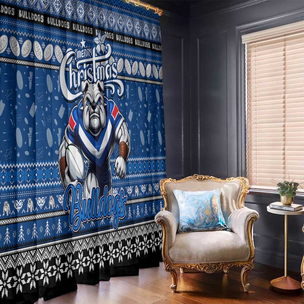Bulldogs Rugby Xmas Window Curtain Australia NRL Mascot