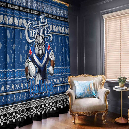 Bulldogs Rugby Xmas Window Curtain Australia NRL Mascot