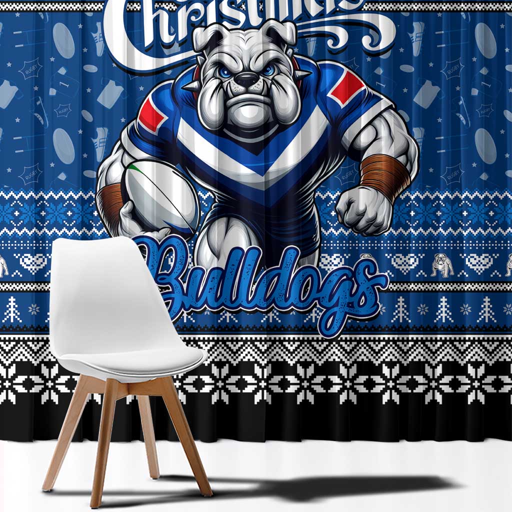 Bulldogs Rugby Xmas Window Curtain Australia NRL Mascot
