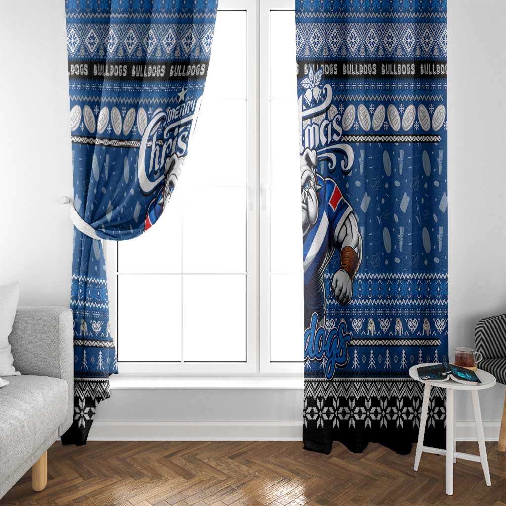 Bulldogs Rugby Xmas Window Curtain Australia NRL Mascot