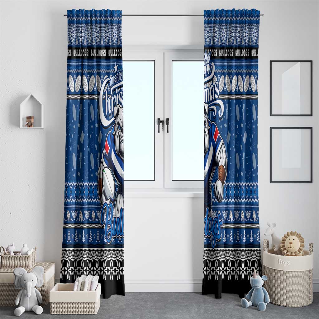 Bulldogs Rugby Xmas Window Curtain Australia NRL Mascot