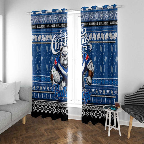 Bulldogs Rugby Xmas Window Curtain Australia NRL Mascot