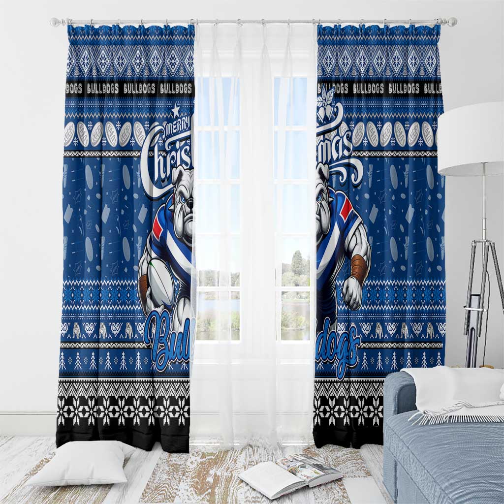 Bulldogs Rugby Xmas Window Curtain Australia NRL Mascot