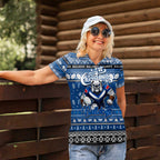 Personalized Bulldogs Rugby Xmas Women Polo Shirt Australia NRL Mascot