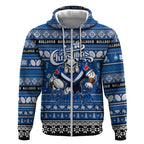 Personalized Bulldogs Rugby Xmas Zip Hoodie Australia NRL Mascot