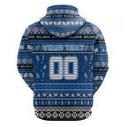 Personalized Bulldogs Rugby Xmas Zip Hoodie Australia NRL Mascot