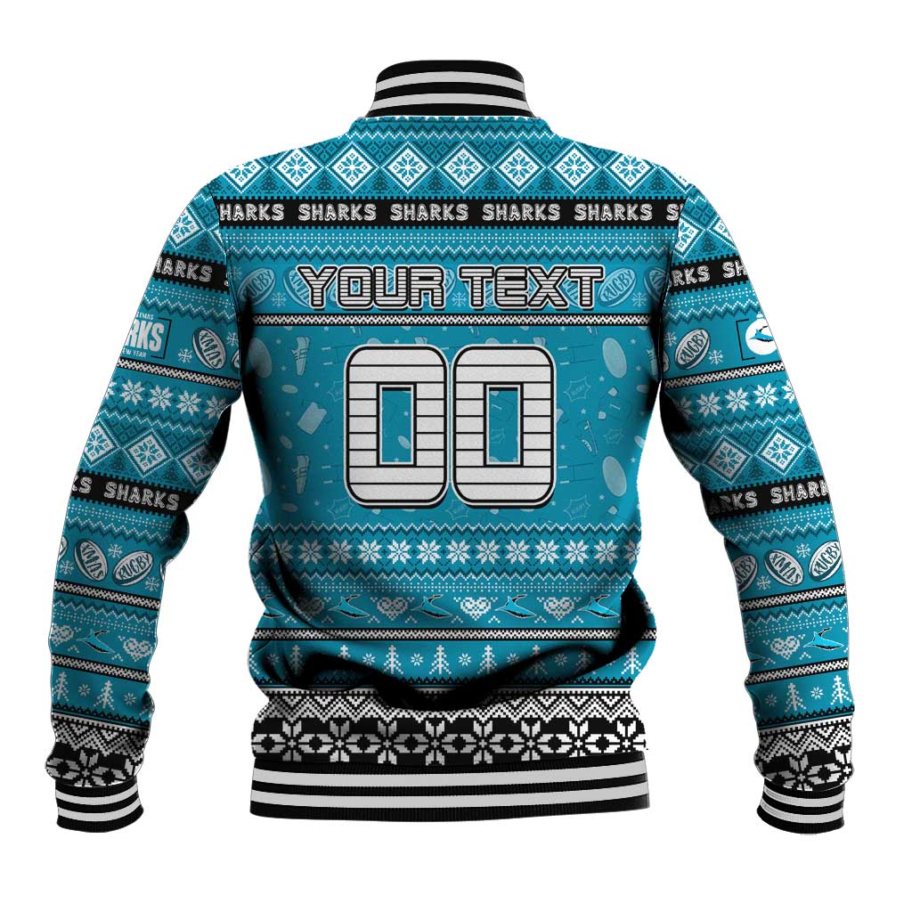 Personalized Sharks Rugby Xmas Baseball Jacket Australia NRL Mascot