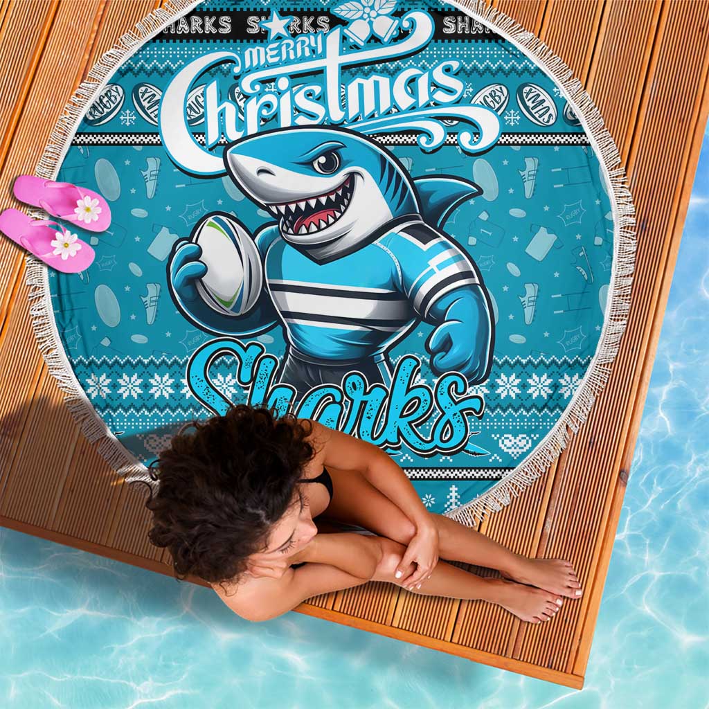 Sharks Rugby Xmas Beach Blanket Australia NRL Mascot